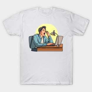 Man Tired Working T-Shirt